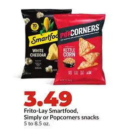 Hy-Vee Frito-Lay Smartfood, Simply or Popcorners snacks offer