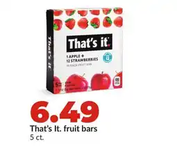 Hy-Vee That's It. fruit bars offer