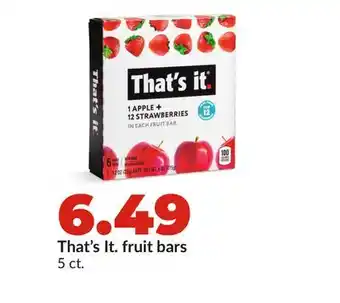 Hy-Vee That's It. fruit bars offer