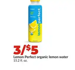 Hy-Vee Lemon Perfect organic lemon water offer