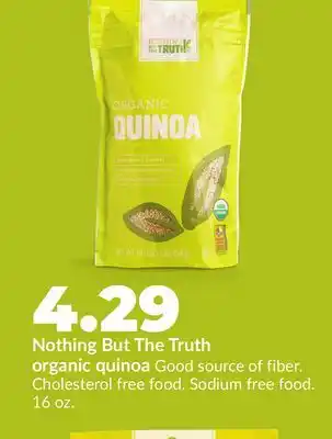 Hy-Vee Nothing But The Truth organic quinoa offer