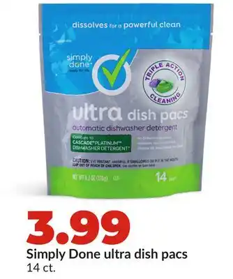 Hy-Vee Simply Done ultra dish pacs offer