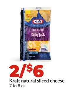 Hy-Vee Kraft natural sliced cheese offer