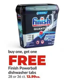 Hy-Vee Finish Powerball dishwasher tabs offer