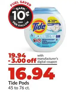 Hy-Vee Tide Pods offer