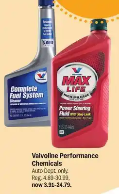 Meijer Valvoline Performance Chemicals offer