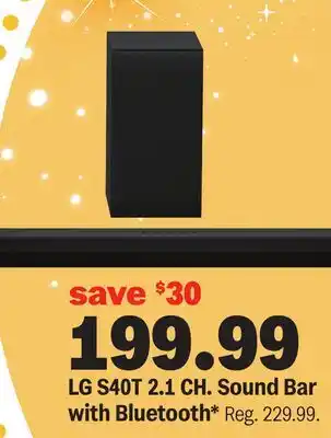 Meijer LG S40T 2.1 CH. Sound Bar with Bluetooth offer