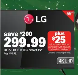 Meijer LG 55 4K UHD HDR Smart TV offer