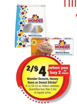 Meijer Wonder Donuts, Honey Buns or Donut Sticks offer