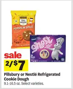 Meijer Pillsbury or Nestlé Refrigerated Cookie Dough offer