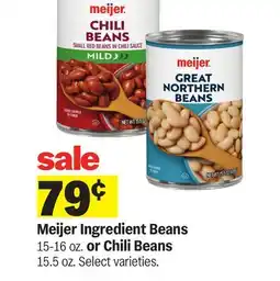 Meijer Meijer Ingredient Beans 15-16 oz. or Chili Beans 15.5 oz offer