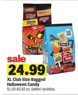 Meijer XL Club Size Bagged Halloween Candy offer