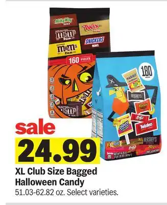 Meijer XL Club Size Bagged Halloween Candy offer