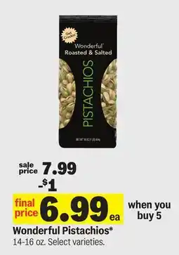 Meijer Wonderful Pistachios offer