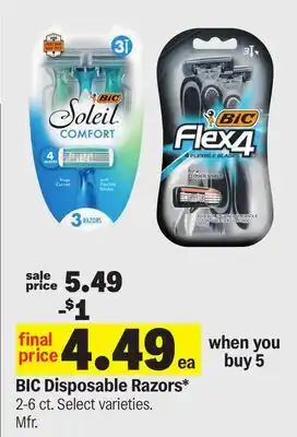 Meijer BIC Disposable Razors offer