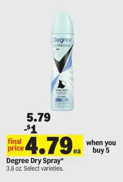 Meijer Degree Dry Spray offer