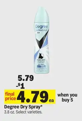 Meijer Degree Dry Spray offer
