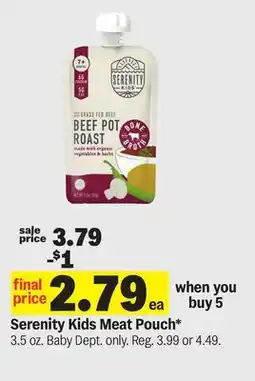 Meijer Serenity Kids Meat Pouch offer
