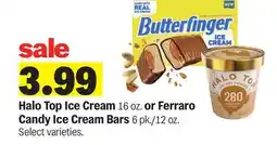 Meijer Halo Top Ice Cream 16 oz. or Ferraro Candy Ice Cream Bars 6 pk./12 oz offer