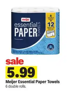 Meijer Meijer Essential Paper Towels offer