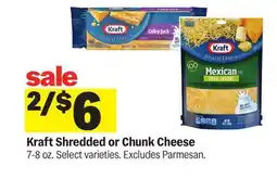 Meijer Kraft Shredded or Chunk Cheese offer
