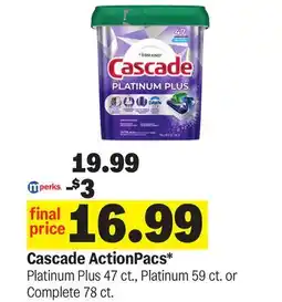Meijer Cascade ActionPacs Platinum Plus offer