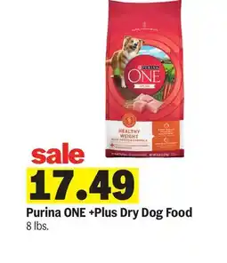 Meijer Purina ONE + Plus Dry Dog Food offer