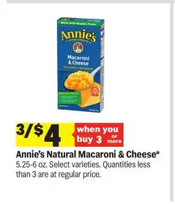 Meijer Annie's Natural Macaroni & Cheese offer