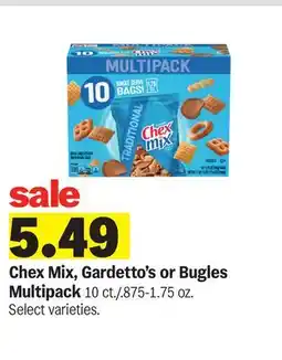 Meijer Chex Mix, Gardetto's or Bugles Multipack offer