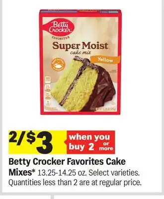 Meijer Betty Crocker Favorites Cake Mixes offer