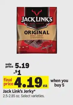 Meijer Jack Link's Jerky offer