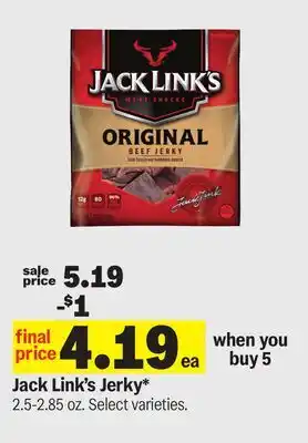 Meijer Jack Link's Jerky offer