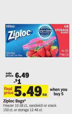Meijer Ziploc Bags offer