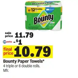Meijer Bounty Paper Towels offer