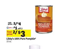 Meijer Libby's 100% Pure Pumpkin offer