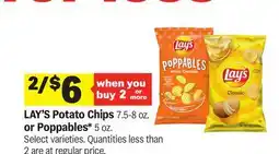 Meijer LAY'S Potato Chips 7.5-8 oz. or Poppables* 5 oz offer