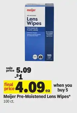 Meijer Meijer Pre-Moistened Lens Wipes offer