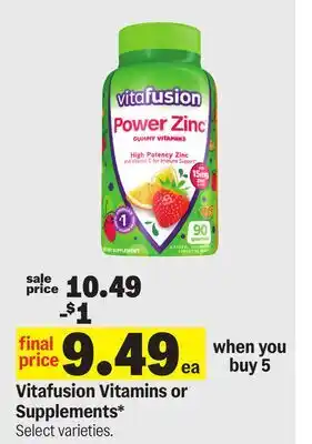 Meijer Vitafusion Vitamins or Supplements offer
