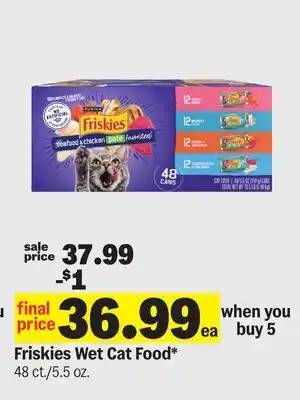 Meijer Friskies Wet Cat Food offer