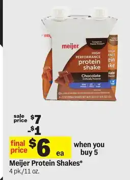 Meijer Meijer Protein Shakes offer