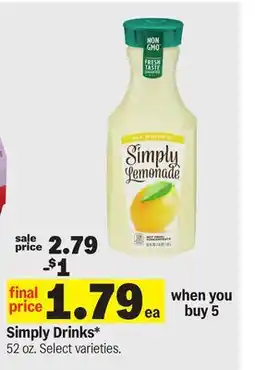 Meijer Simply Drinks offer