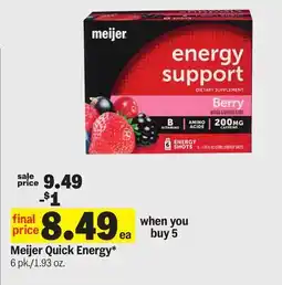 Meijer Meijer Quick Energy offer