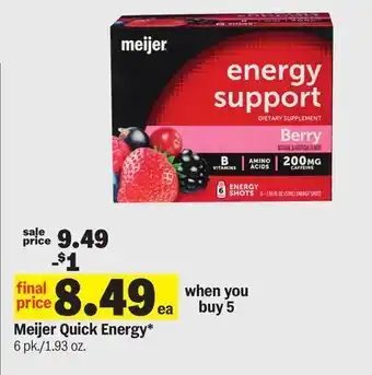 Meijer Meijer Quick Energy offer