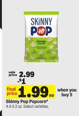 Meijer Skinny Pop Popcorn offer