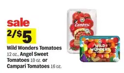 Meijer Wild Wonders Tomatoes 12 oz., Angel Sweet Tomatoes 10 oz. or Campari Tomatoes 16 oz offer