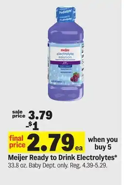 Meijer Meijer Ready to Drink Electrolytes offer