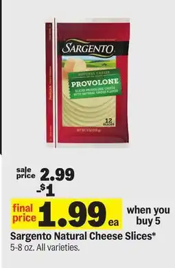 Meijer Sargento Natural Cheese Slices offer
