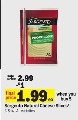 Meijer Sargento Natural Cheese Slices offer