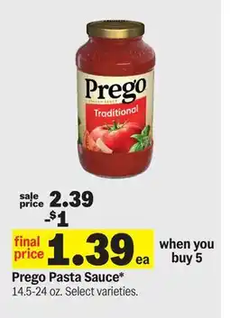 Meijer Prego Pasta Sauce offer