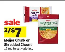 Meijer Meijer Chunk or Shredded Cheese offer